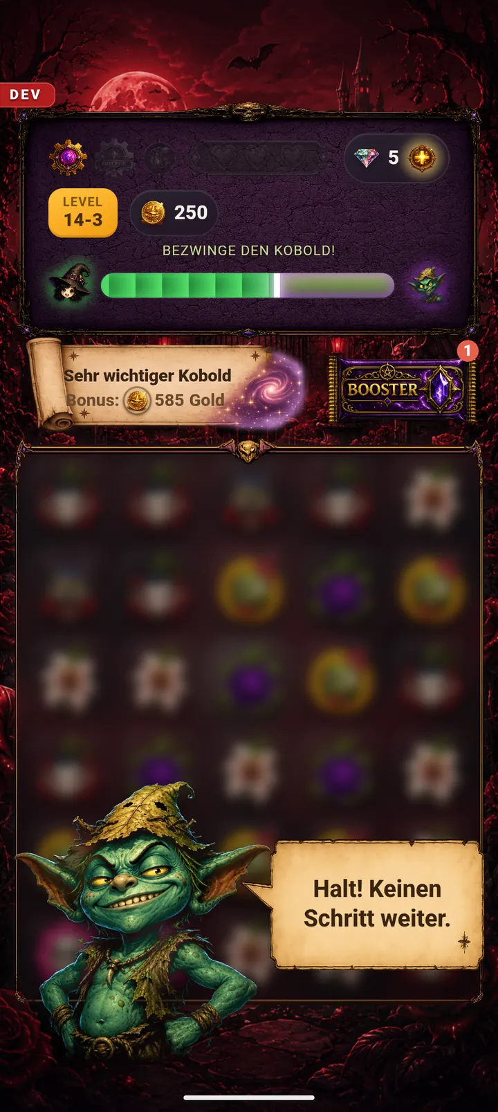 Duell gegen den Kobold in Level 14-3
